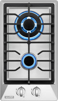 Empava 12' Gas Stove Cooktop with 2 Italy Sabaf Sealed Burners NG/LPG Convertible in Stainless Steel