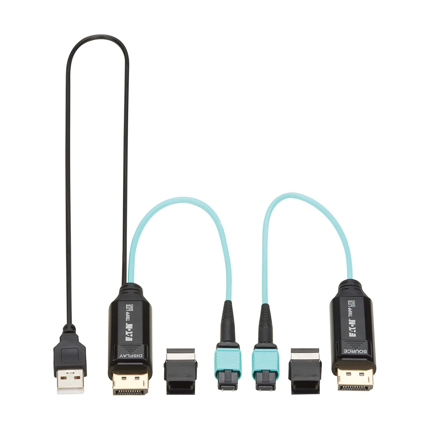 TRIPP LITE Eaton Series 8K Long DisplayPort Extension Over Fiber up to 328 Feet / 100 Meters, MPO Fiber Optic Cable Terminations, 8K@60Hz, LSZH Jacket, 1-Year Warranty (P580F-000)