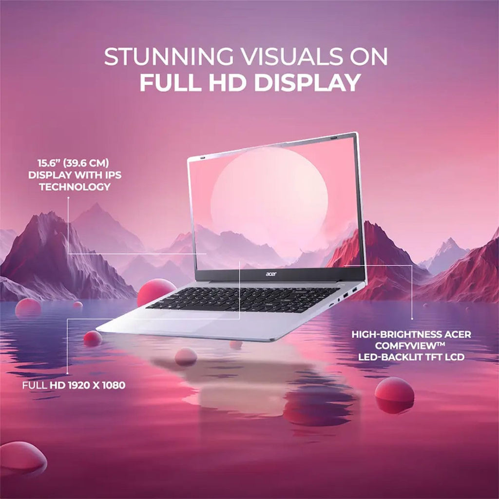 acer Aspire 3 Premium Laptop with Backlit Keyboard | AMD Ryzen 5 7530U CPU | 15.6 FHD IPS Display | 64GB RAM | 2TB PCIe SSD | Type-C | Wi-Fi 6 | Sleek & Portable | Windows 11 Pro