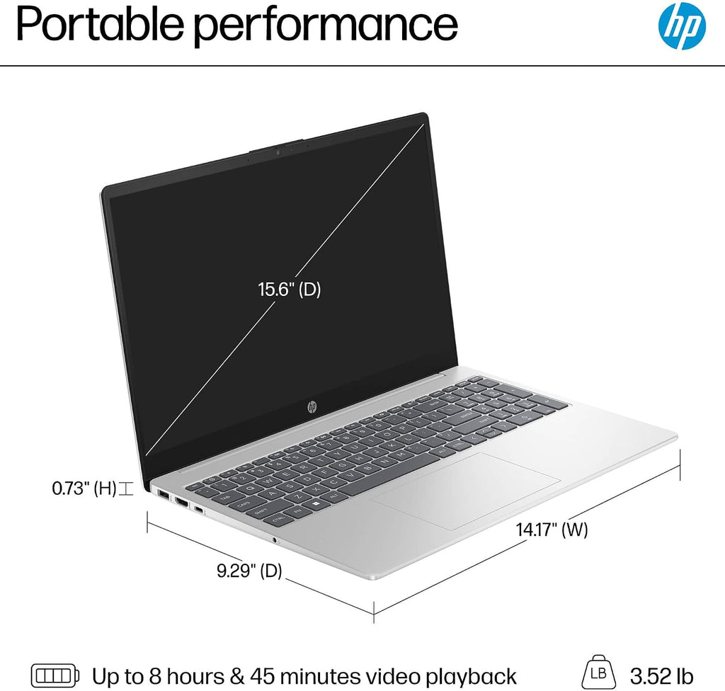 HP 15 Laptop (15.6' FHD Touchscreen, Intel Core i5-1334U (> i7-1255U), 16GB RAM, 512GB SSD) for Business, Students, Home, 10-Hour Long Battery Life, Webcam, Wi-Fi 6, Numpad, Fast Charge, Win 11 Pro