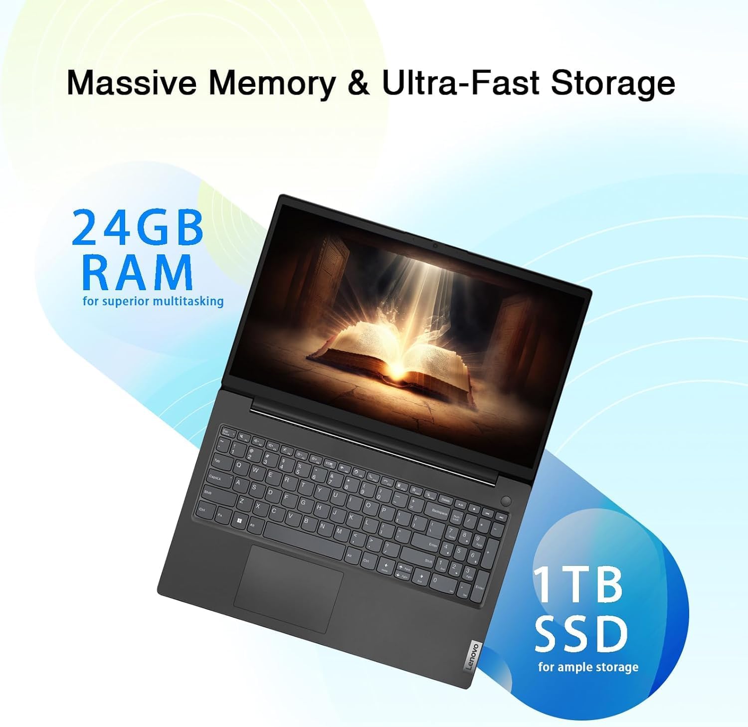 Lenovo V15 Business Laptop | 2025/2026 Edition | Intel Pentium 4-Core Series Processor | 15.6 FHD Screen (1920 x 1080) | 24GB RAM | 1TB PCIe SSD | WiFi-6 | Ethernet RJ-45 | Windows 11 Pro