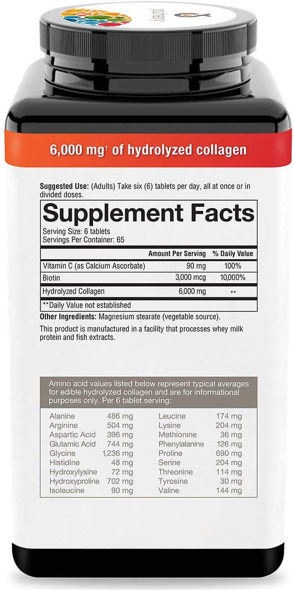Youtheory Collagen Plus Biotin, 390 Tablets (4 Pack)