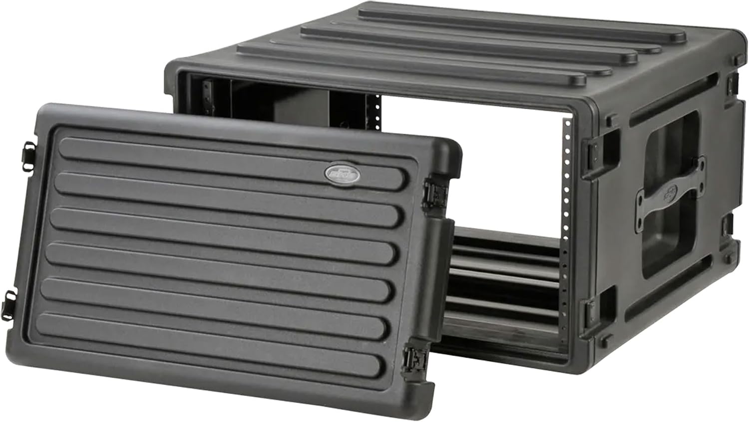 SKB 6U Roto Rack Case - Durable Polyethylene Gear Protector, Stackable, Waterproof with Twist Latches & Rubber Feet for Musicians, DJs, and A/V Equipment - Secure Transport & Storage Solution