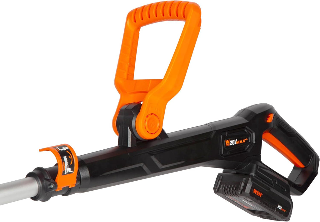 WEN 20V Max Cordless 15-Inch Lawn Mower and String Trimmer Combo Kit with 5Ah Battery and Charger (20VK2MLB)