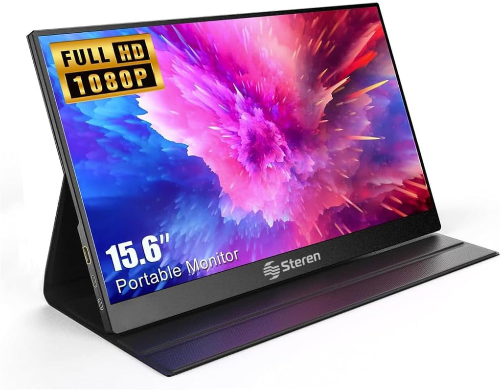 STEREN 16' Portable HDR Monitor for Laptops – Full HD Display with USB-C, HDMI, and Ultra-Slim Design