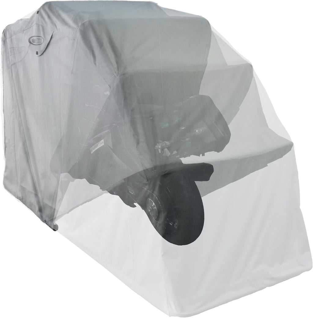 Standard Motorcycle Shelter Garage Cover - Built to Last, Heavy-Duty Rust-Proof Galvanized Steel Frame, +2000mm H2O Waterproof Rating, Cross-Plate for stabilization, Lockable