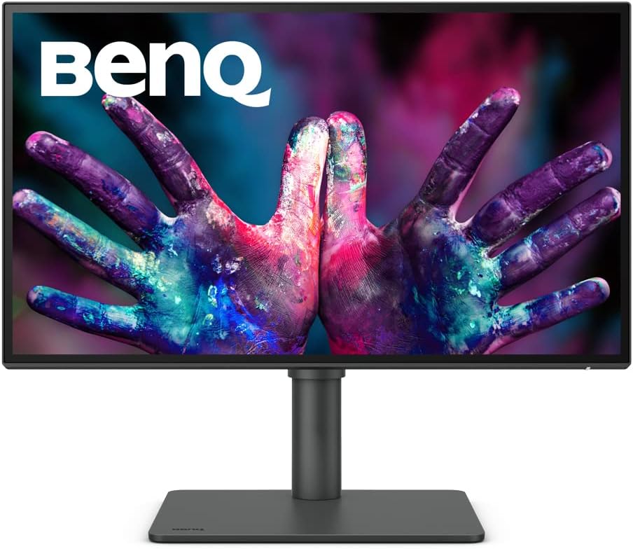 BenQ PD2506Q Designer Monitor (AQCOLOR Technology, 25-Inch, QHD, IPS, P3 Wide Color, USB-C Charging, DP/HDMI, KVM, HDR 400, Adjustable Height) Compatible with MacBook