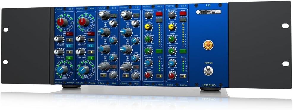 Midas LEGEND L6 - 500 Series Portable Chassis for 6 Modules with Advanced Audio Routing and Rackmount Kit