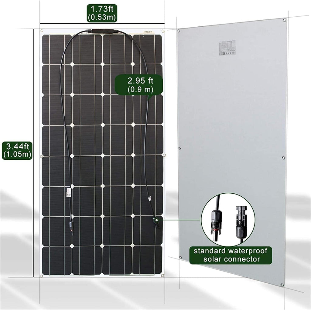 Flexible Solar Panel 1200W / 1800W Solar Systems kit Photovoltaic Module Cell Monocrystalline Bendable 18Volt Solar Battery Charger 40A Controller for Off-Grid Home RV Caravan Boat,4x300W