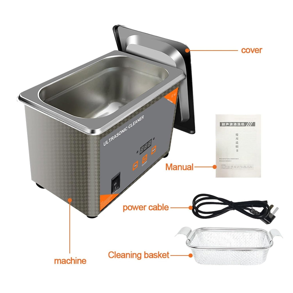 Ultrasonic Cleaners, 800ml Ultra Cleaner Digital Time 35W Washing Jewelry Necklace Glasses Watch Brush Ultrasound Washer Machine