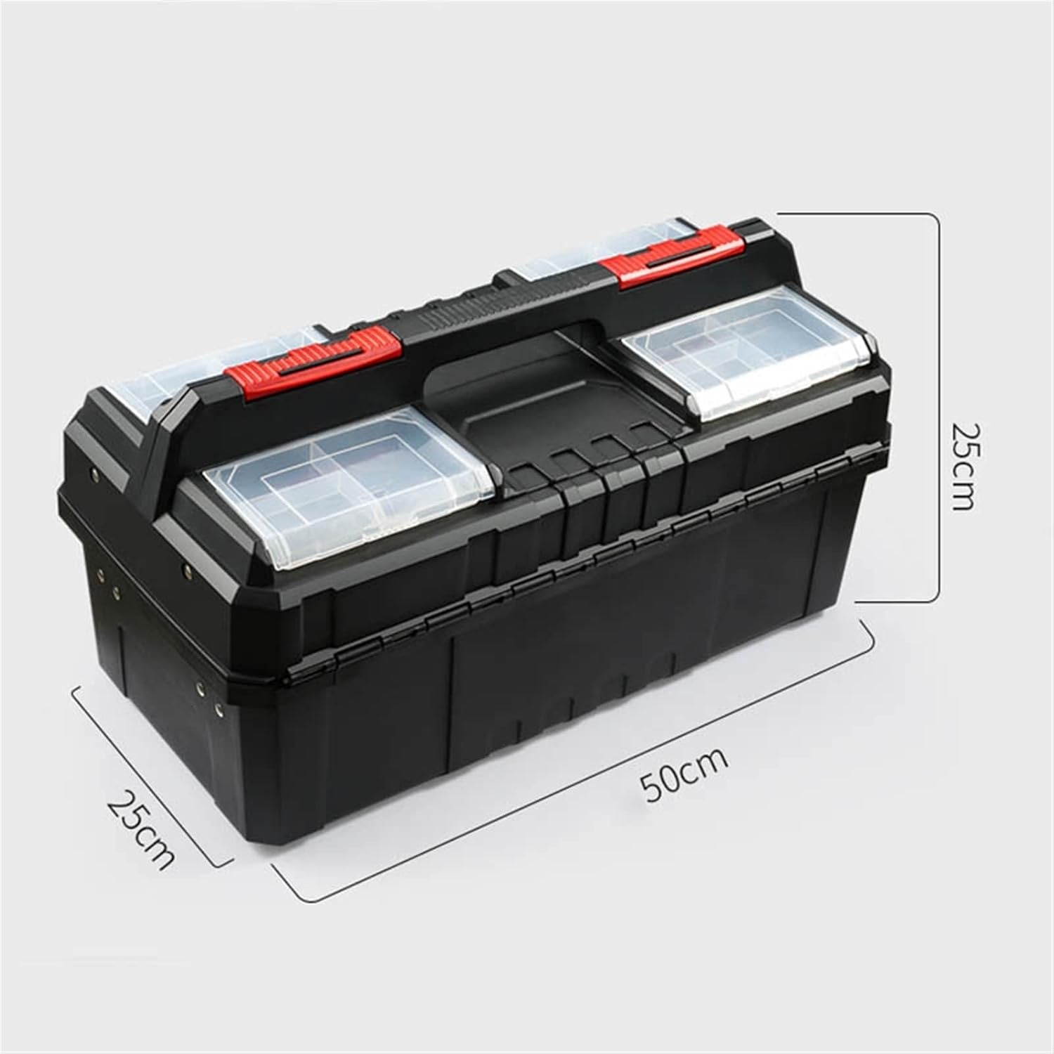Portable Tool Box Portable Tool Box Hardware Tool Storage Box Household Multi-Function Car Repair Box Folding Double Clamshell Tool Container Small Parts Box