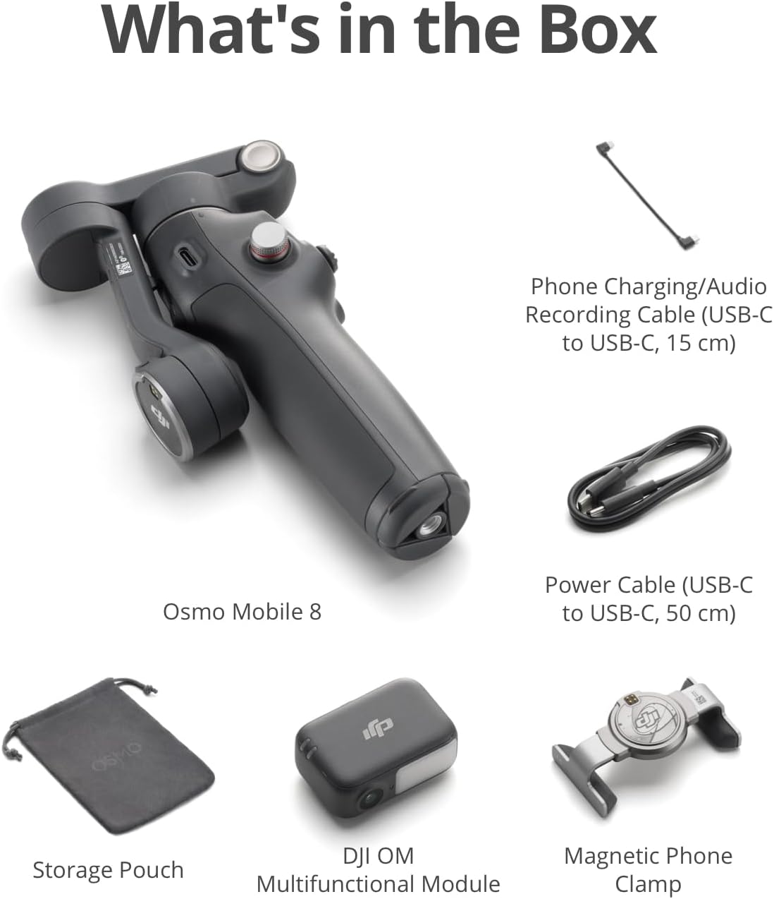 DJI Osmo Mobile 8 Advanced Tracking Combo Gimbal Stabilizer for Phone, AI Native Tracking with Audio & Lighting, 360° Pan Rotation, Built-in Extension Rod & Tripod, 10h Battery, Extension Rod