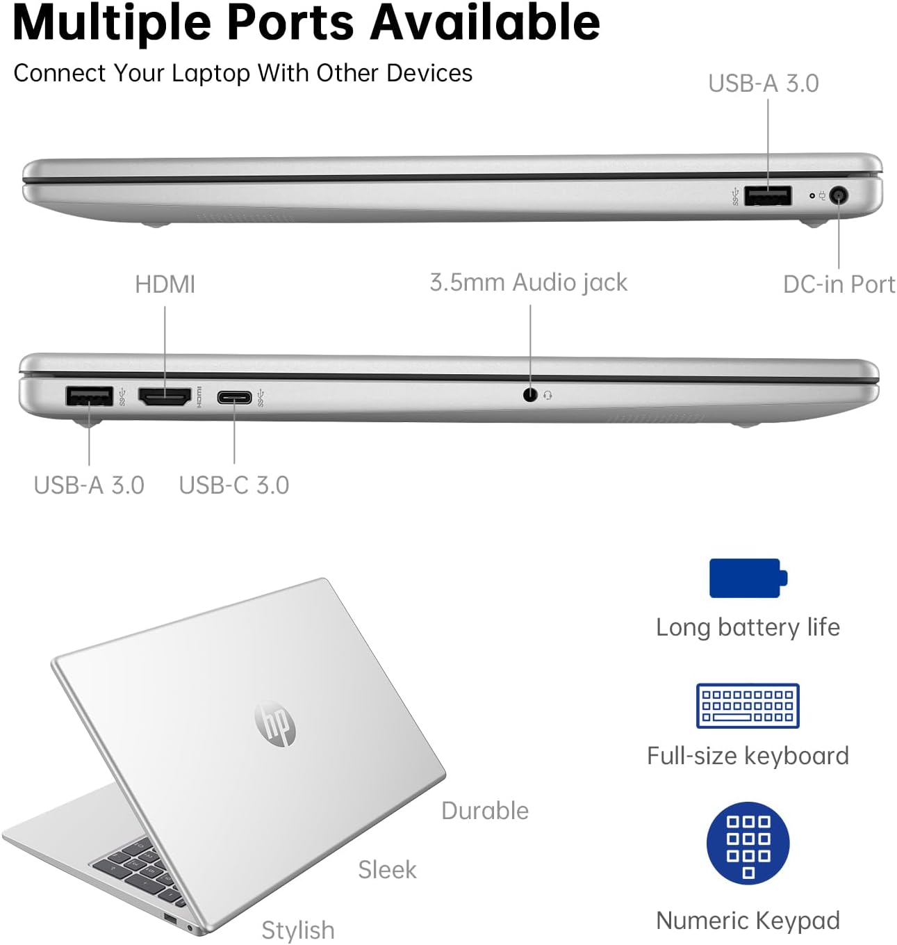 HP Laptop Computer, 15.6' Touchscreen Laptop for Business & Student,13th Gen Intel Processor (up to 4.50 GHz),16GB RAM,512GB SSD,Numeric Keypad,FP Reader,WiFi 6E,w/Accessory,Lifetime Office,Win 11 Pro