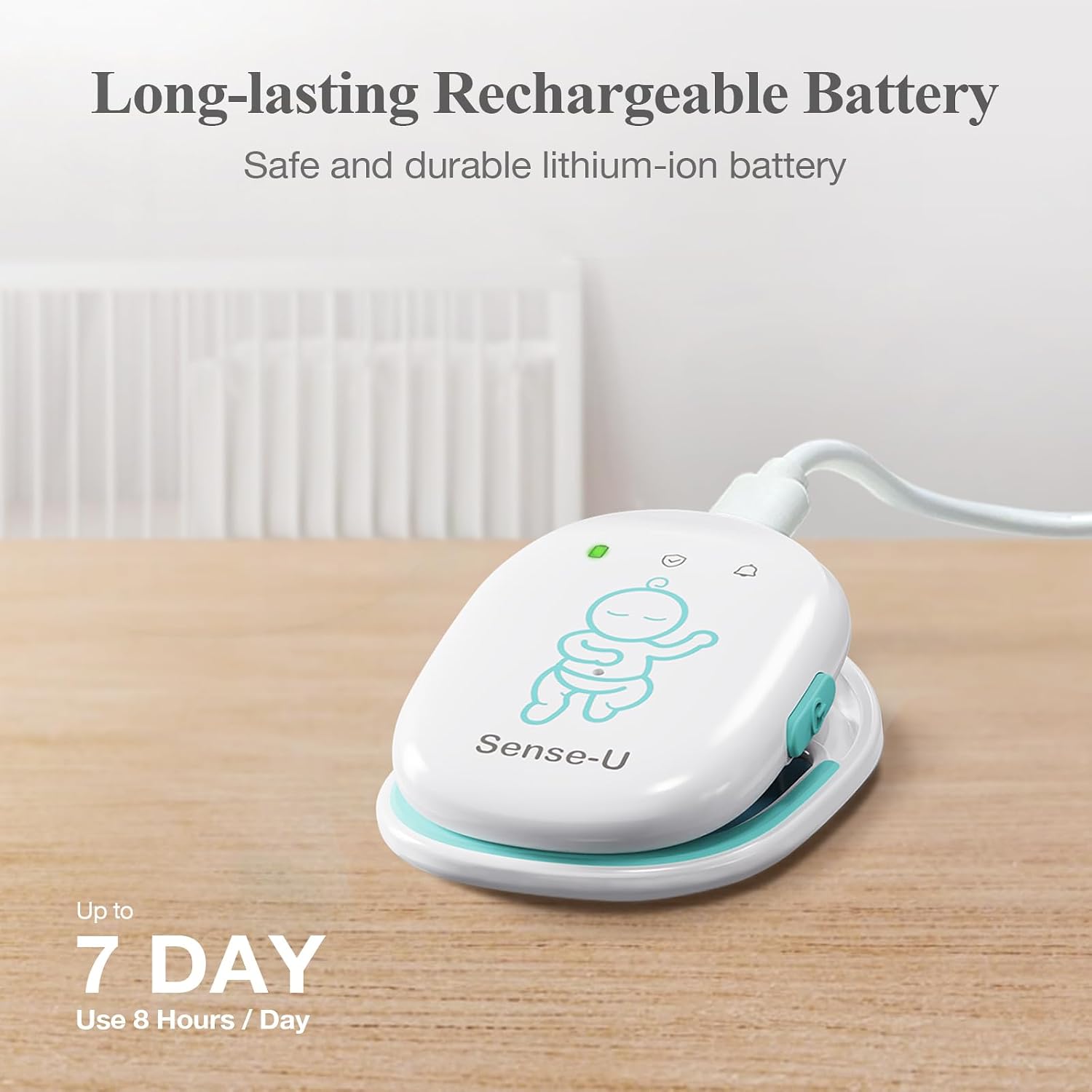 Sense-U Pro Baby Monitor – Breathing Movement, Rollover & Overheating Trackers for Better Sleep, Simple Clip-On Smart Sleep Monitor with Arousal Vibration, Audible Alerts & Sleep Analysis