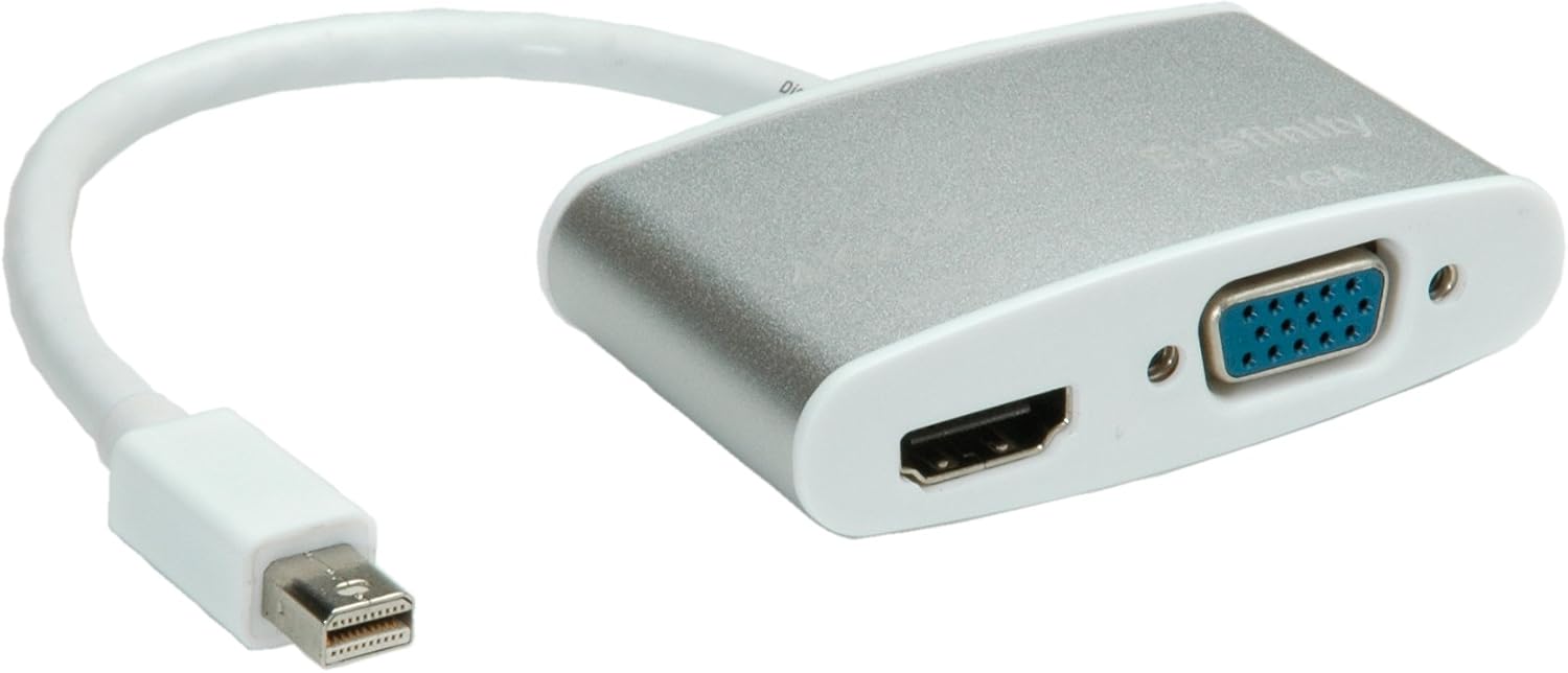 Roline 4 K2 k Mini DisplayPort to HDMI/VGA Adaptor Cable, DisplayPort M – HDMI/VGA f