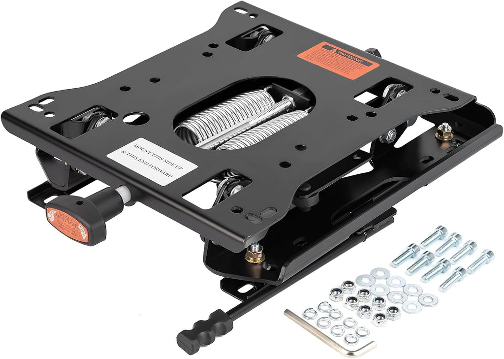 SEATIN Universal Seat Suspension Kit Low Profile Suspension for Zero Turn Lawn Mower Tractor Forklift, Compatible with Most Aftermarket Seats (Suspension with Sliding Rail)