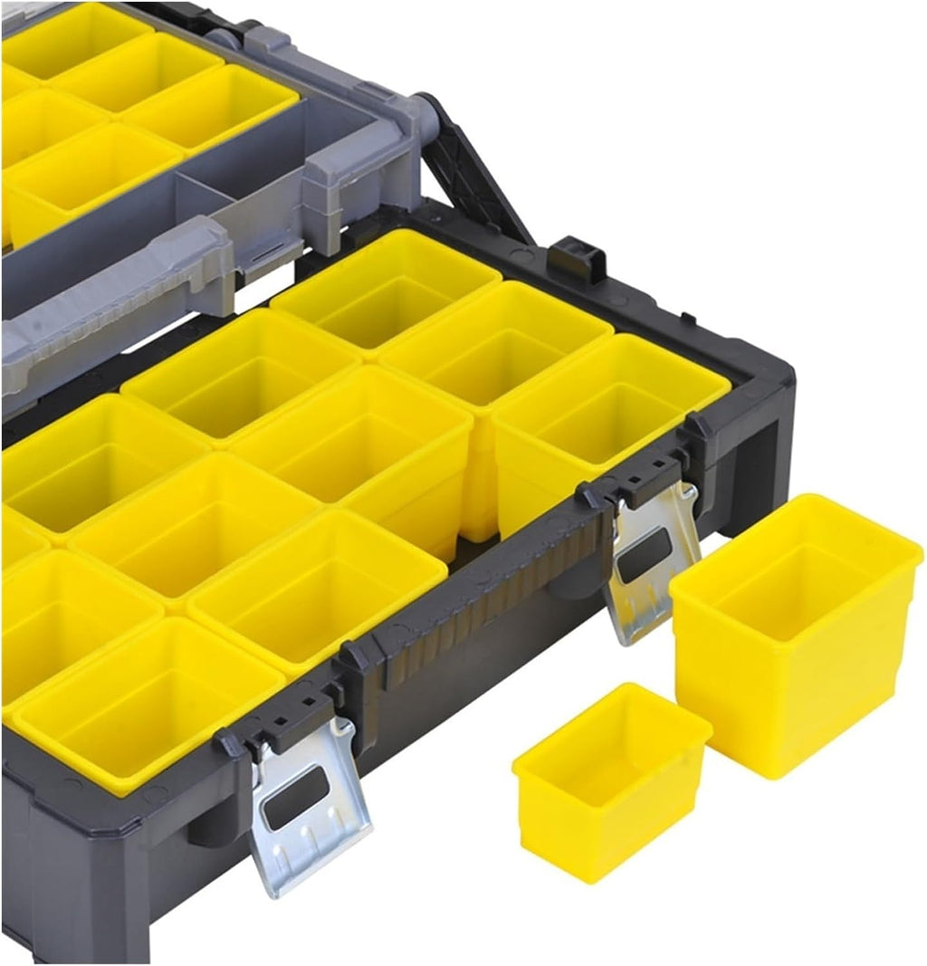 Tool Box Multi-Layer Folding Tool Box Multi-Compartment Tool Storage Box with Independent Detachable Parts Box for Hardware Repair Tool Accessories Storage Tool Storage(Medium)