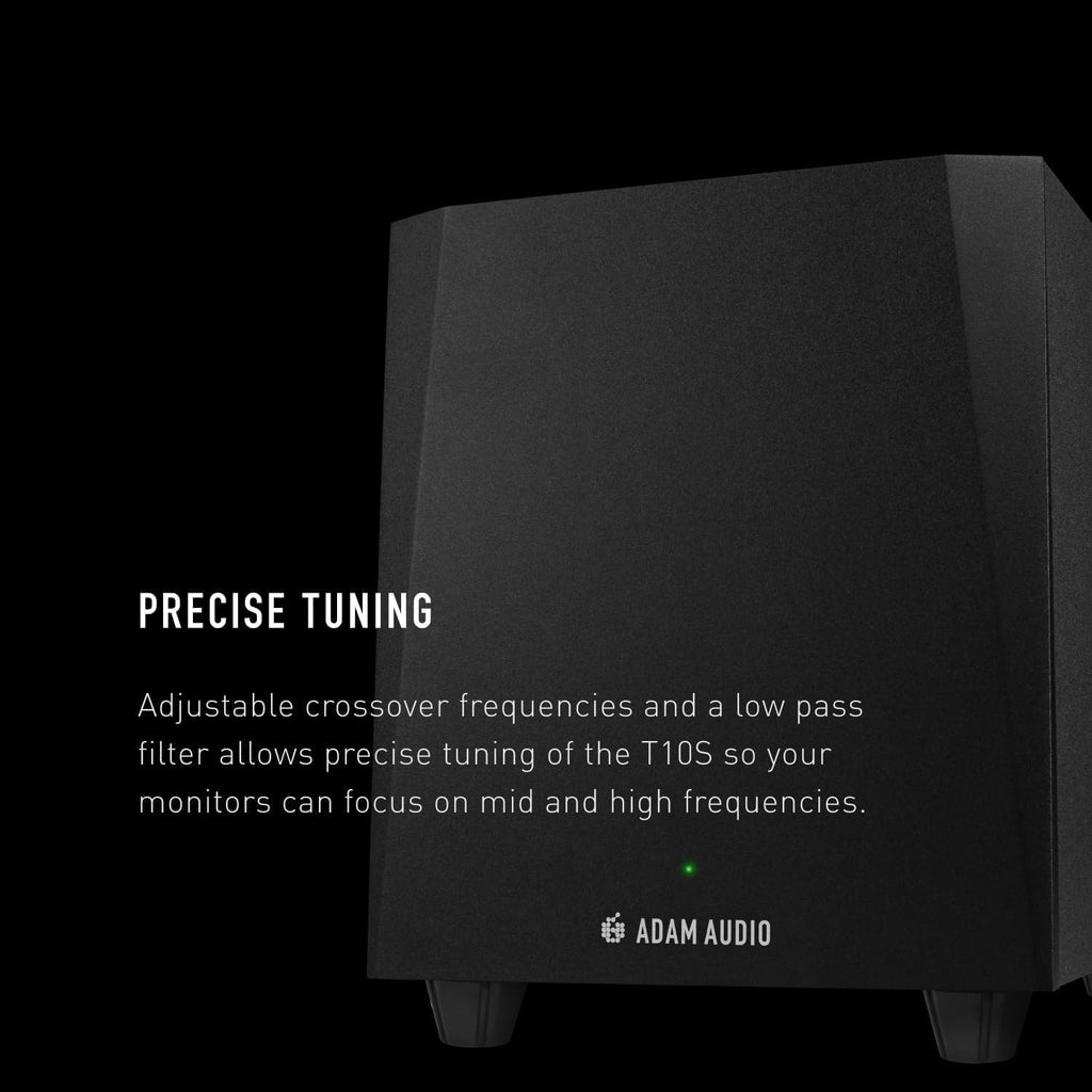 ADAM Audio T10S Studio Subwoofer for recording, mixing and mastering, Studio Quality Sound (Single)
