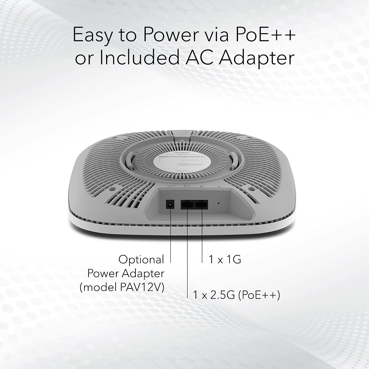 NETGEAR Cloud Managed Wireless Access Point (WAX630PA) - WiFi 6 Dual-Band AX6000 Speed | Up to 600 Client Devices | 802.11ax | Insight Remote Management - , White (Renewed)