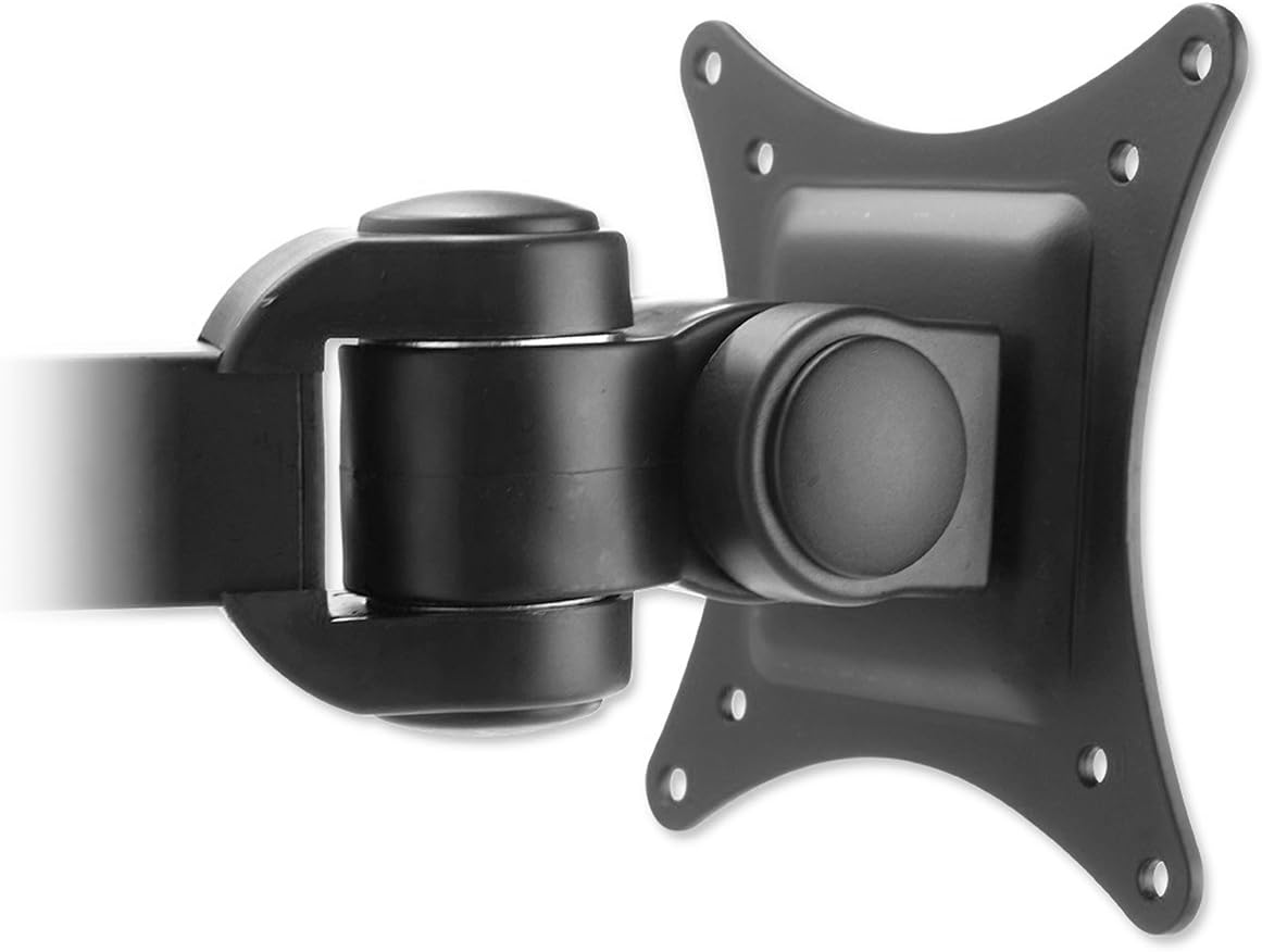 Mount-It! Triple Monitor Mount | 3 Monitor Desk Stand | Fits Three Computer Screens 19 20 21 22 23 24 Inches | C-Clamp Base | Heavy Duty Full Motion Tri Arms | VESA 75 100 Compatible