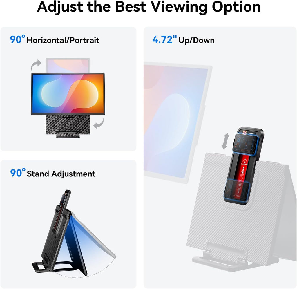 24' 180Hz Gaming Monitor, 2.5K 2560x1440 QHD Fast IPS 112.5% sRGB Large Portable Monitor, Height & Rotation Adjustable Stand Type-C HDMI Eye Care External Screen for Laptop Phone PS4&5 Switch Xbox