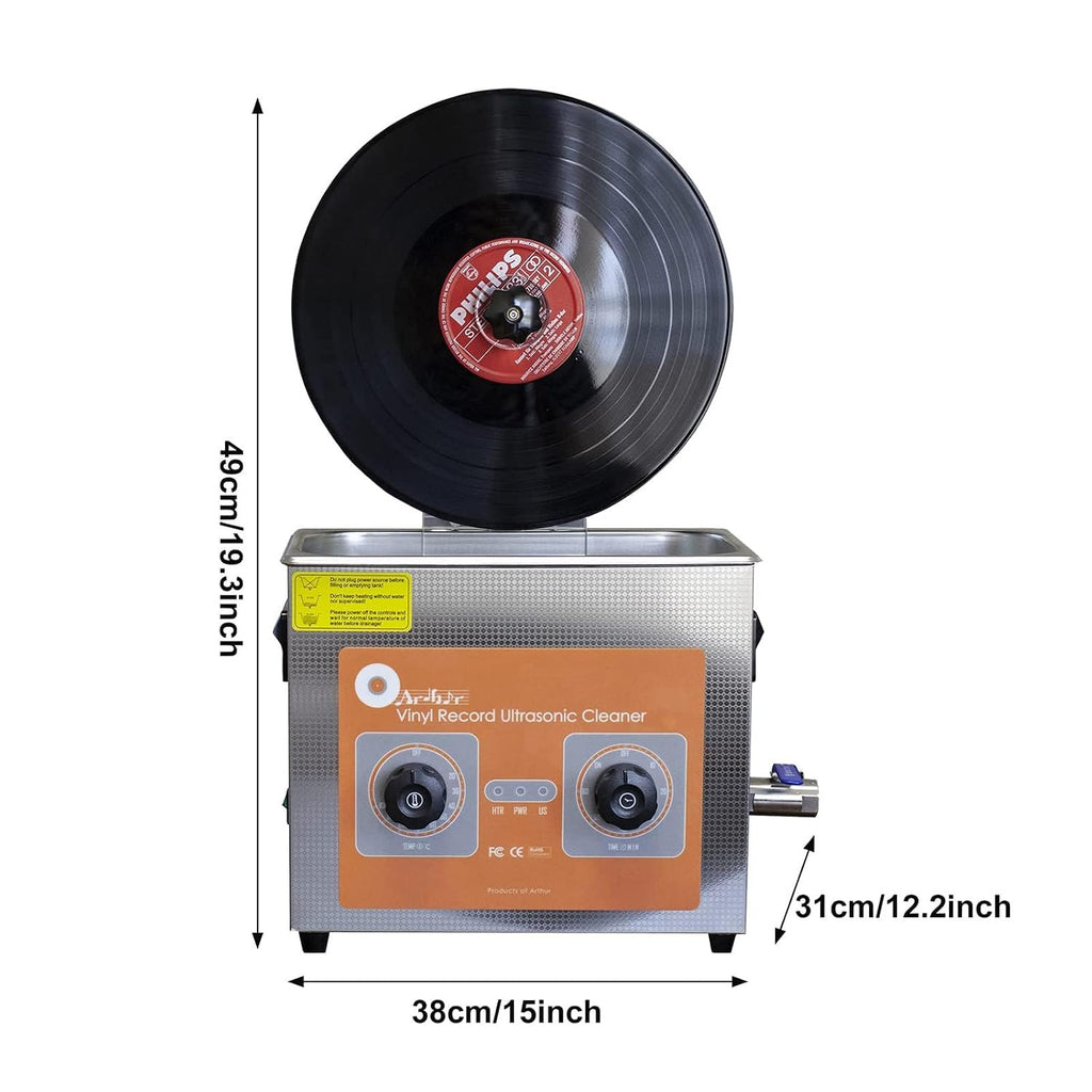 Vinyl Record Ultrasonic Cleaner,4L Ultrasonic Vinyl Record Cleaner,Ultrasonic Cleaner, Vinyl Record Washing Cleaning Machine 1-60min with Heating Function