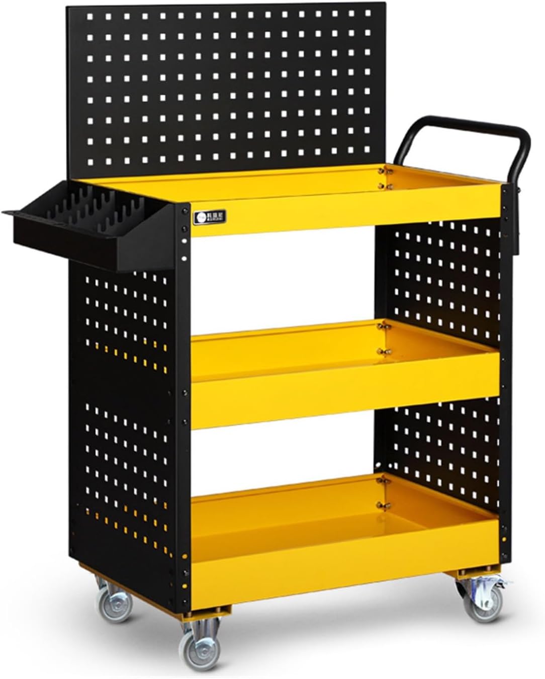 Tool Box Rolling Tool Cart with Drawer, Heavy Duty Storage Organizer Cabinet, Utility Industrial Service Cart with Casters and Locking System Workshop Garage Gift Ideas Tool Storage(Yellow)
