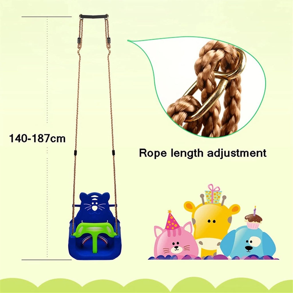 Swings Seats Baby Swing seat Bipartite, Child Swing with Safety Feature, Safety Belt, Childs Adjustable Rope Outdoor Garden Swing Seat with T bar Swing Set(B)
