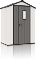 ‌Yokayoay 3x5 FT Resin Storage Shed, Featuring 0.6' Thick Panels, Weatherproof Outdoor Tool Shed with Floor for Garden, Lawn, Backyard