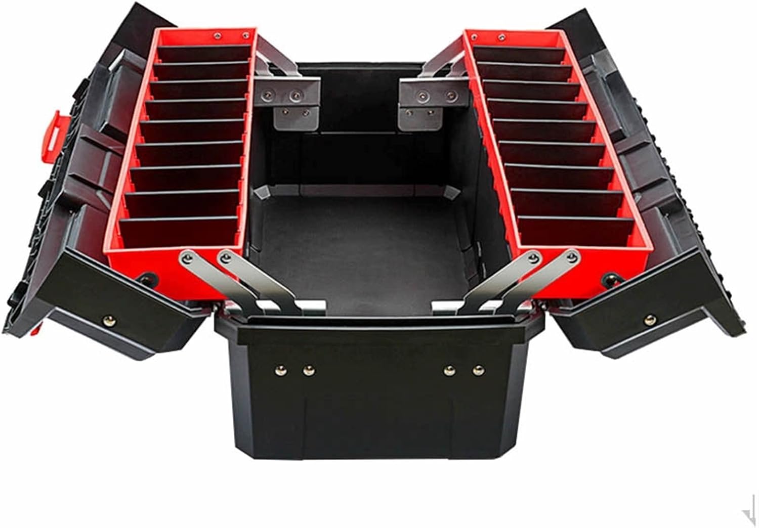 Portable Tool Box Portable Tool Box Hardware Tool Storage Box Household Multi-Function Car Repair Box Folding Double Clamshell Tool Container Small Parts Box