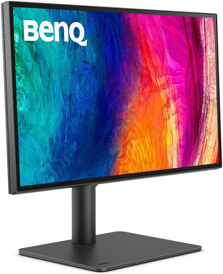 BenQ PD2506Q Designer Monitor (AQCOLOR Technology, 25-Inch, QHD, IPS, P3 Wide Color, USB-C Charging, DP/HDMI, KVM, HDR 400, Adjustable Height) Compatible with MacBook