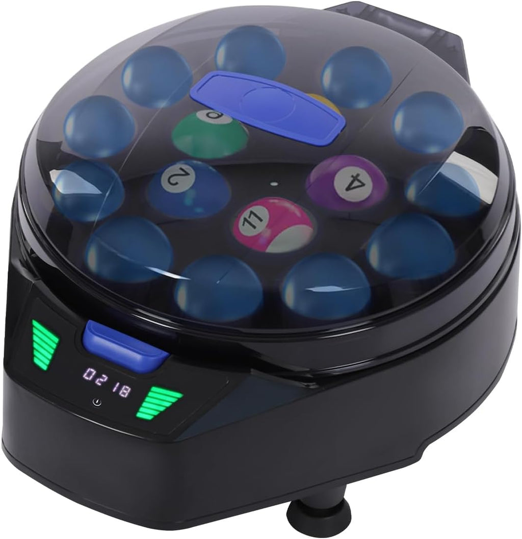YIYIBYUS Pro Pool Ball Cleaner Machine, 16 Balls Automatic Pool Ball Polisher, Electronic PoolBall Polishing Cleaning Machine for 16 Billiard and Snooker