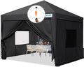 Quictent Privacy 10x10 Pop up Canopy Tent with Sidewalls and Roll-up Ventilated Windows, One Person Easy Setup, Outdoor Commercial Gazebo Shelter Enclosed Waterproof, Bonus 4 Sandbags