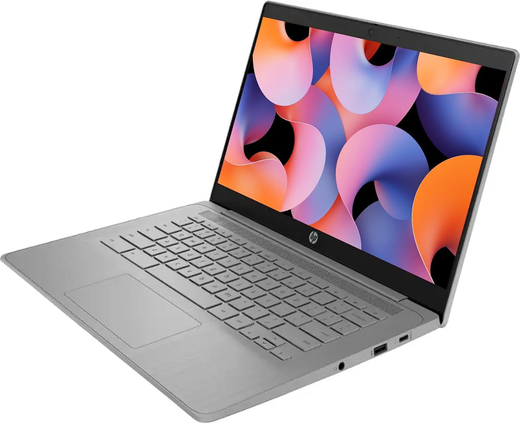 HP Chromebook 14 Laptop, Quad-Core Intel Celeron Processor N4500(> N4020) 4GB RAM, 192GB Storage,(64GB eMMC+128GB SD Card) 14''HD Display, Wi-Fi6, Bluetooth, Chrome OS, Long Battery Life, Modern Grey