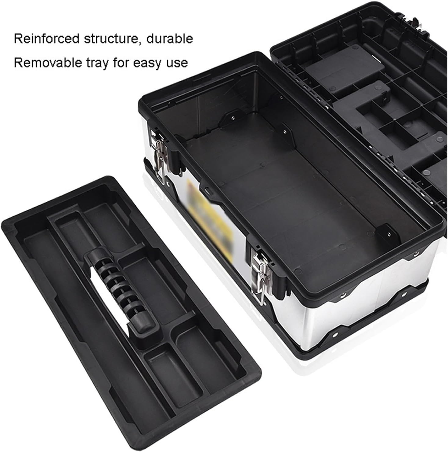 Tool Box Tool Box Stainless Steel Toolbox Multi-Function Household Portable Hardware Repair Kit Extra Storage and Steel Lock Storage Box（17 Inch /20 Inch ） Tool Storage(20inch)
