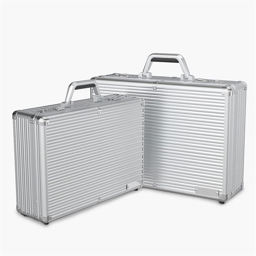Portable Tool Box Portable Aluminum Hard Tool Box Multifunctional Password Storage Tool Box Suitcase with Handle Storage Box Small Parts Box (Size : 37.5 * 26.5 * 10.5CM)