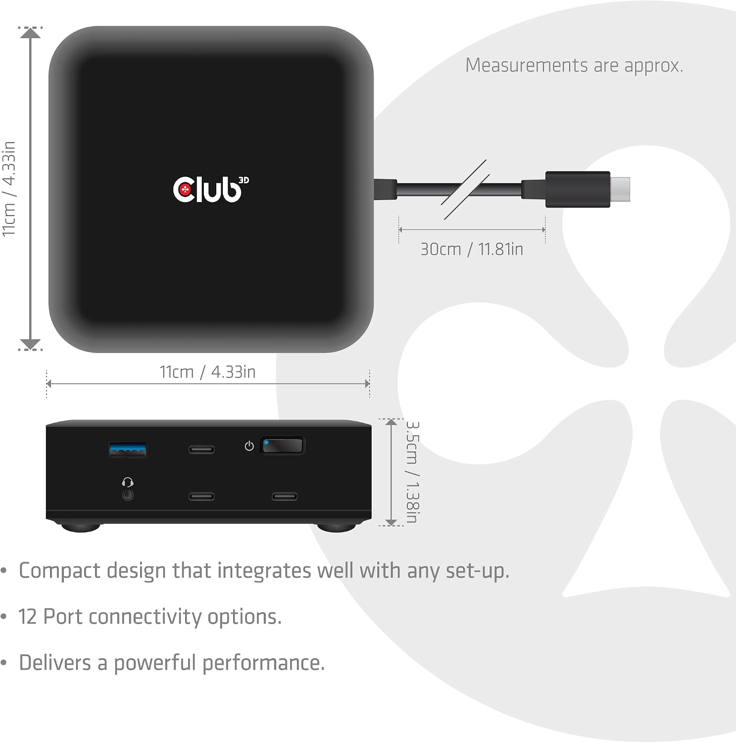 USB C Displaylink Docking Station Quad Monitor - 12-in-1 Laptop Dock 4K 60Hz HDMI DisplayPort 8K 60Hz, 100W PD Charging, 2.5G Ethernet, USB Hub for MacBook Pro Windows - CSV-2542