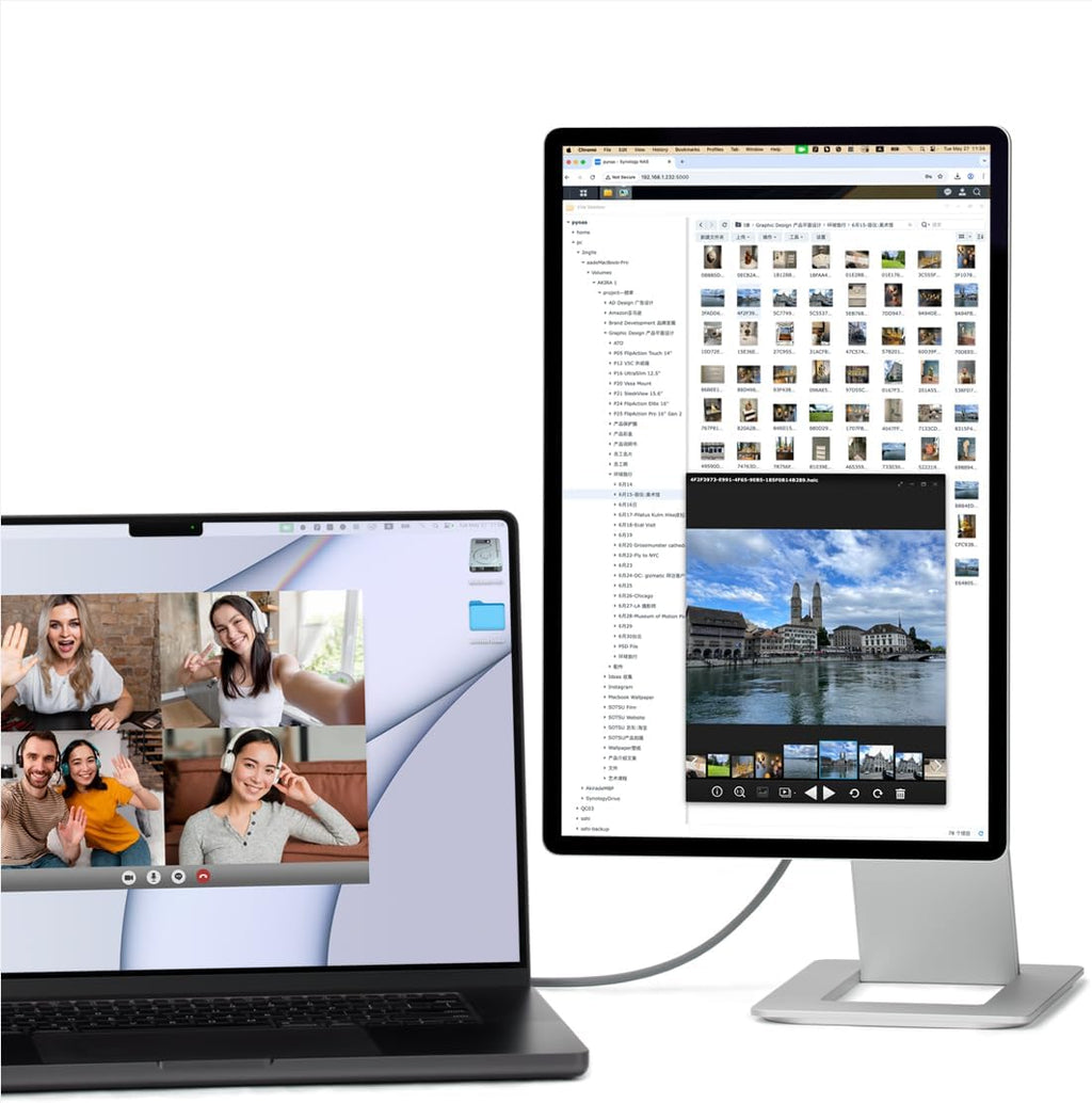 SOTSU FlipAction Elite 16' Portable Monitor | 4K | Super Compact | Pivot Rotate | 3840x2400 DCI P3 | 60Hz | 450 Nits | Full Metal CNC | Perfect Match for Mac and Windows (Silver)