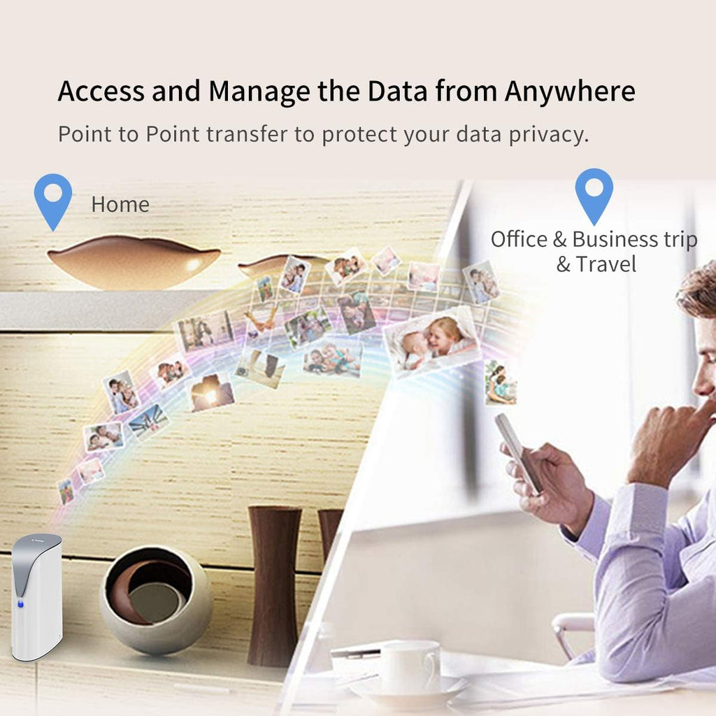 SSK 4TB Personal Cloud Network Attached Storage Support Wireless Remote Access, Home Office NAS Storage with Hard Drive Included for Phone/Tablet PC/Laptop Auto-Backup (Not Support WiFi Connection)
