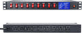 9 Outlet Rack Mount Power Strip with Individual Switches, PDU Surge Protector 15A 125V 1875W, 1U Server Rack Power Distribution Unit with Overload Protection and Power Monitoring, 6.5FT Cord