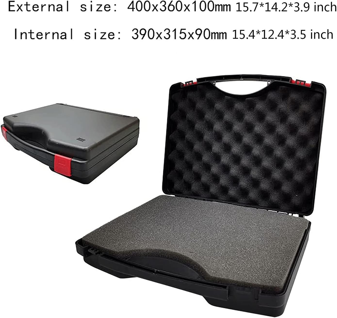 LIOONS Tool Box Plastic High Capacity Portable Storage Case Tool Kit with Sponge Lightweight Non-Slip Handle Storage Tool Set