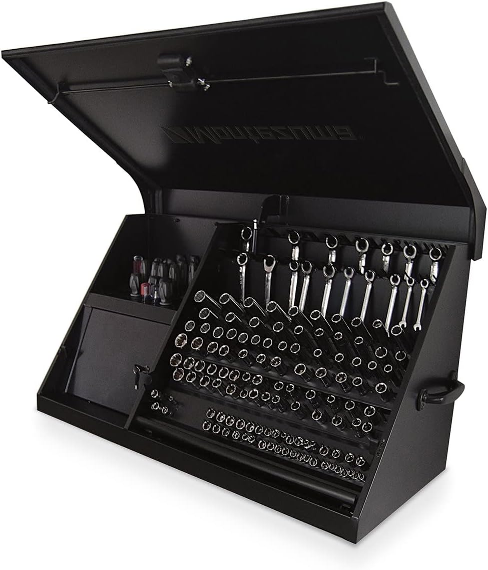 Montezuma 41' x 18' Heavy Duty Steel Triangle Toolbox (steel, flat black)