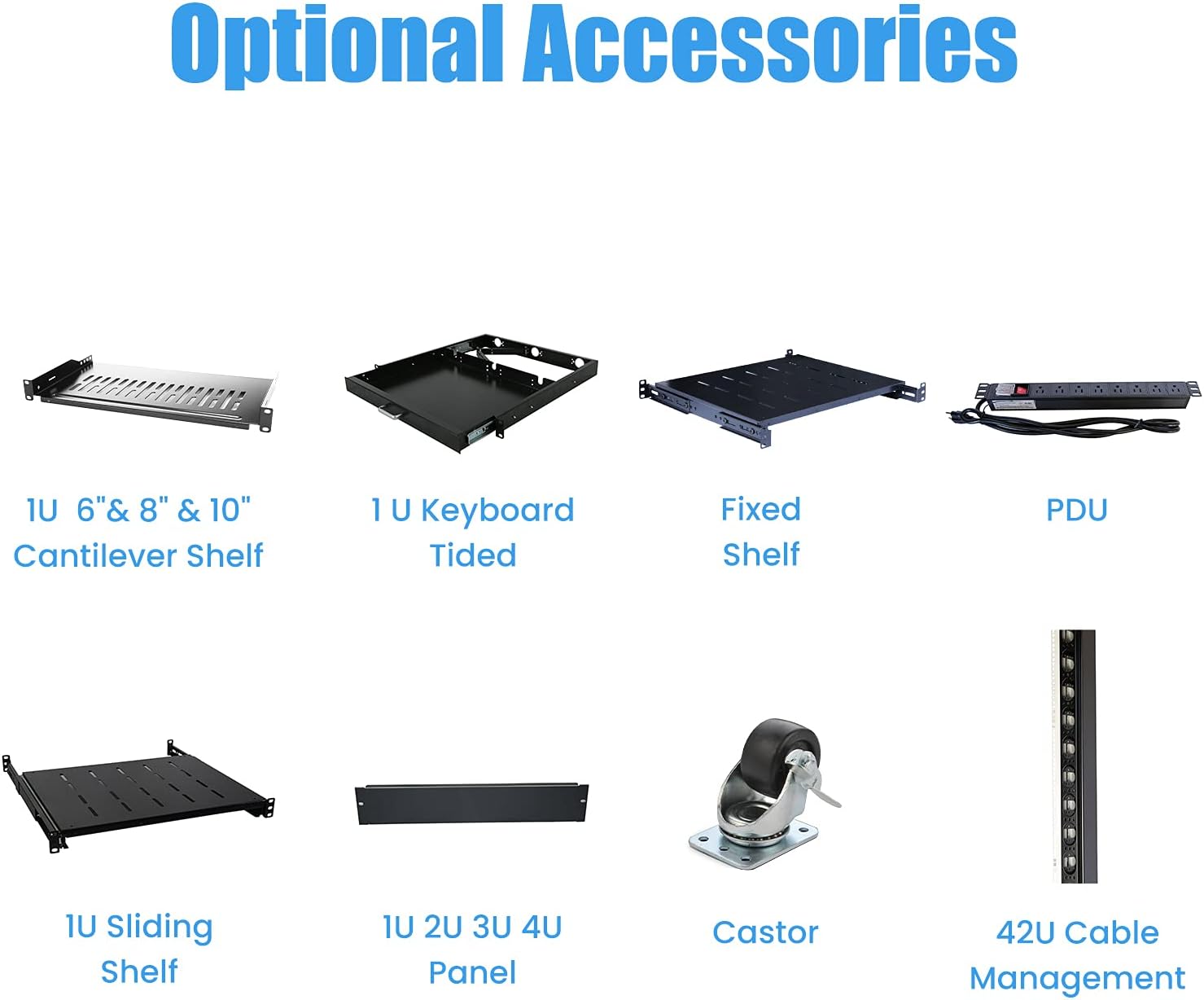 4 Post Open Frame 19inch Server/Audio Steel Rack Aluminum (36U-31)