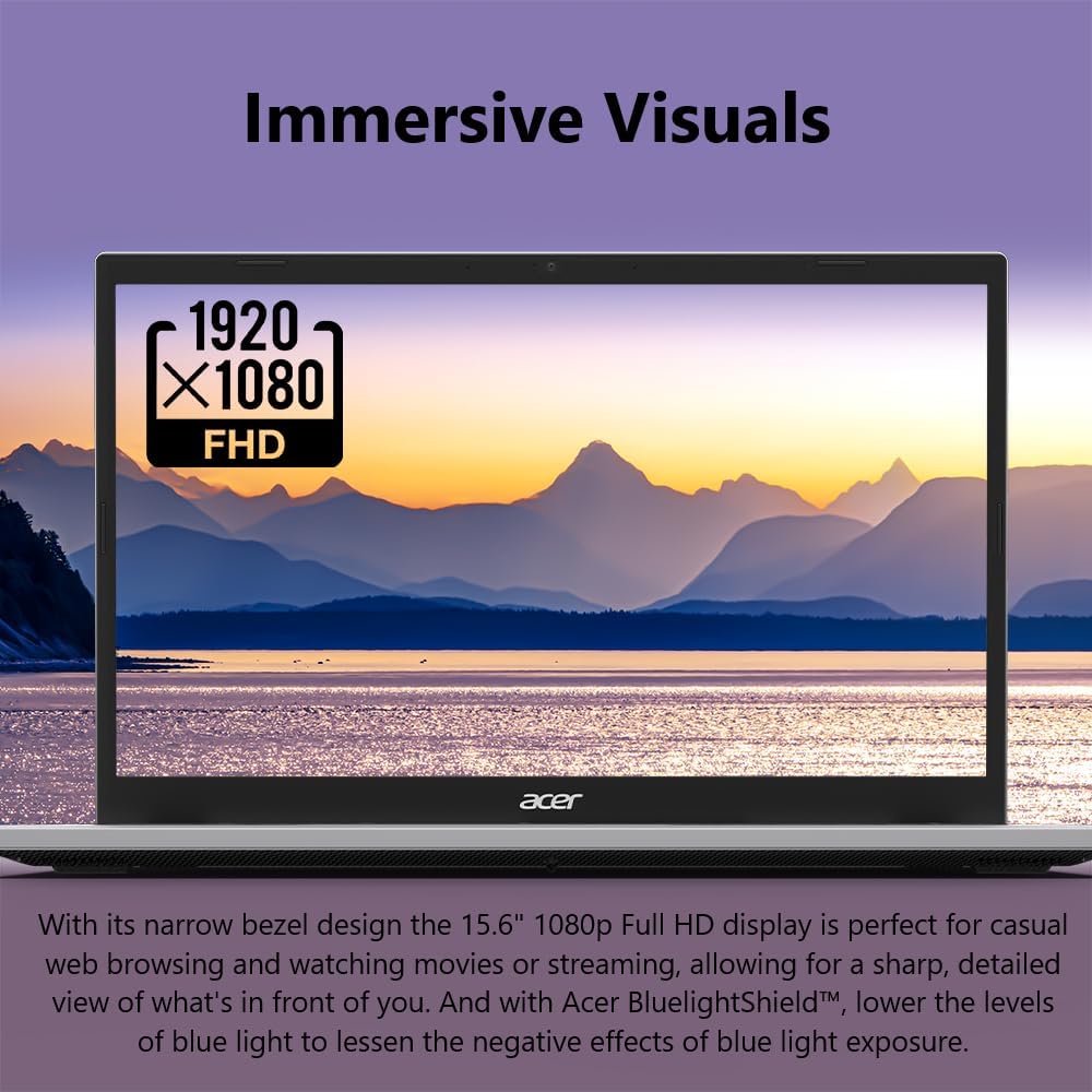 acer Aspire Go 15 AI Ready Laptop | 15.6' FHD (1920 x 1080) IPS Display | Intel Core i7-13620H | Intel UHD Graphics | 16GB DDR5 | 512GB PCIe Gen4 SSD | Wi-Fi 6 | Windows 11 Home | AG15-71P-794K
