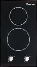 12 in. Radiant Electric Ceramic Glass Cooktop in Black with 2 Elements