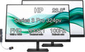 HP 24' Series 3 Pro 324pv FHD Monitor with 5 ms Response Time, Anti-Glare, Flicker Free,VESA Mount (100x100mm), HDMI, VGA & Dockztorm USB Port Expander, Black (9U5C1AA#ABA) (2026 Latest Model) 2-Pack