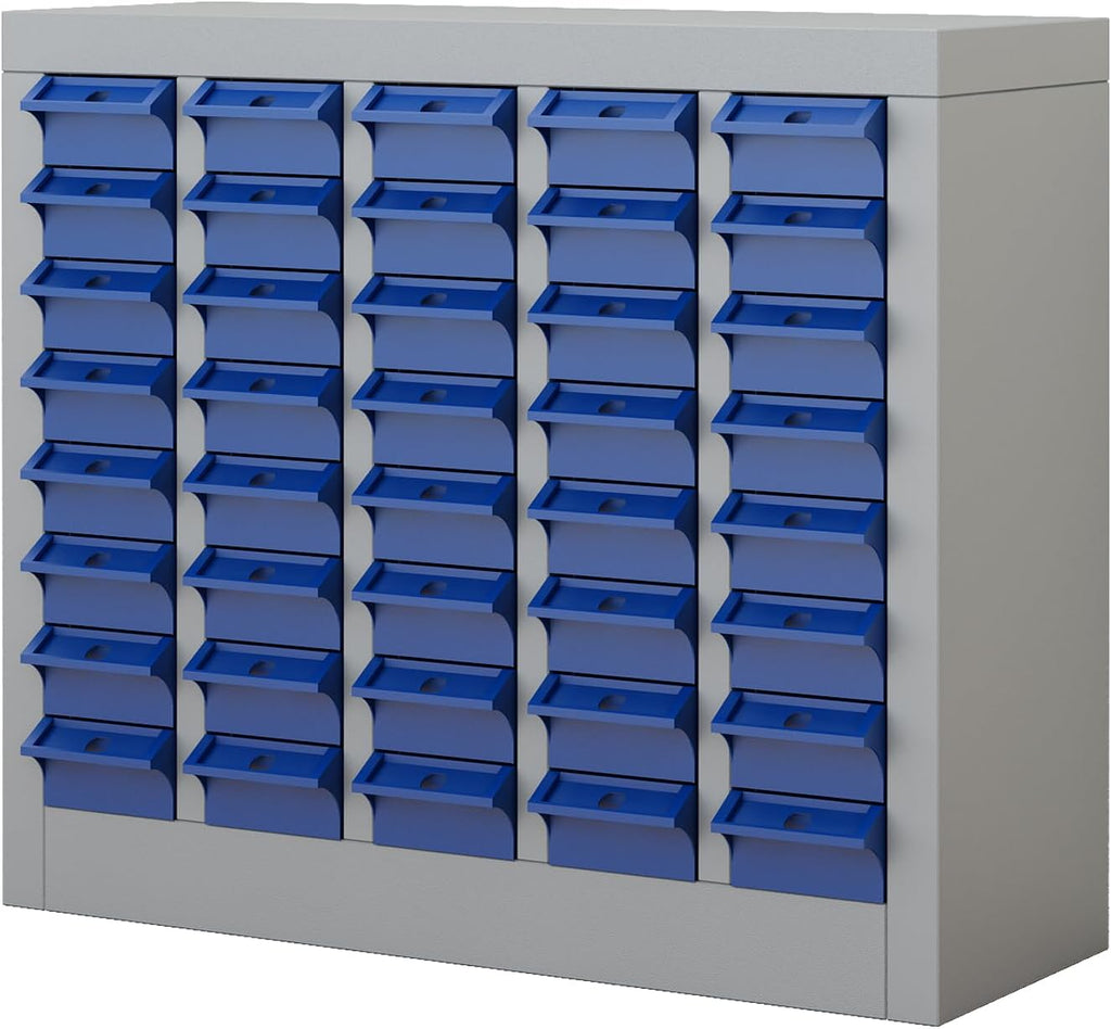 Part Cabinets with 40 Drawer Nut Bolt Screw Nail Storage Organizer for Garage Organization, Lego Storage, Teacher Toolbox, Parts Bins Organizer for Shop, Hardware Organizer Containers