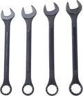 4PC Jumbo Combination Wrench Set, SAE 2-1/8'–2-1/2', Heavy-Duty Carbon Steel, Black Finish, Large Size Wrenches with Storage Bag