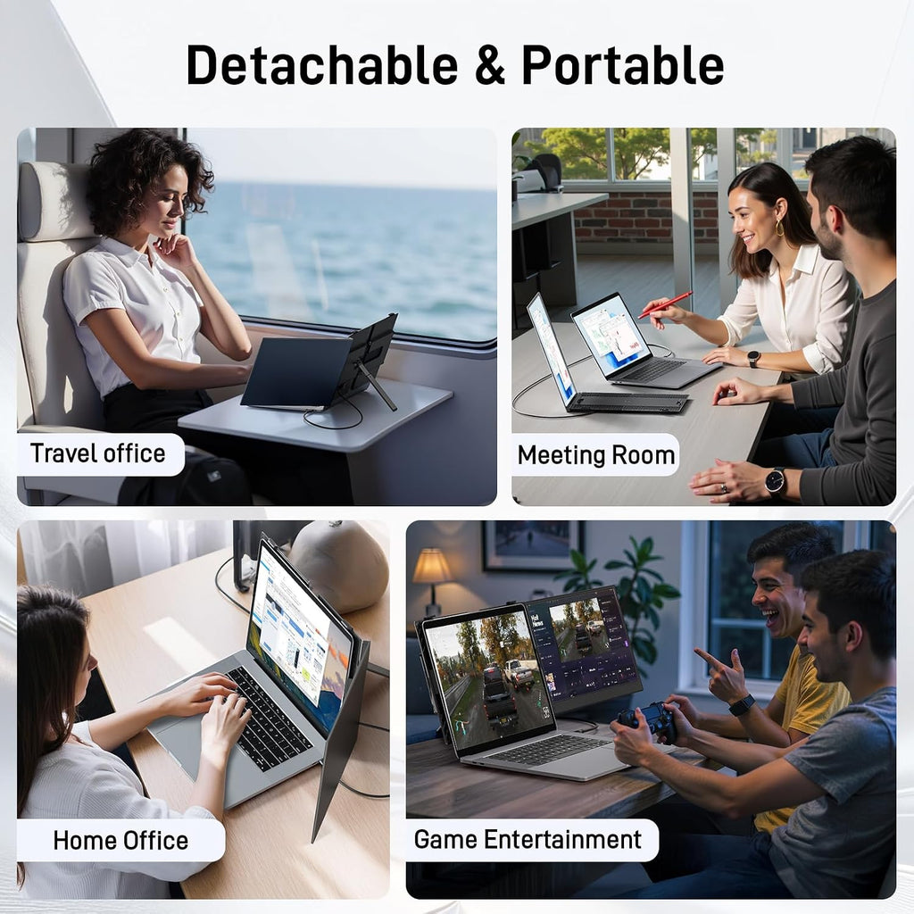 Vixtan Laptop Screen Extender, 15.3' FHD 1080P Portable Dual Monitor, Ultra-Thin 1.7lbs Plug & Play for 13'-17' Laptops
