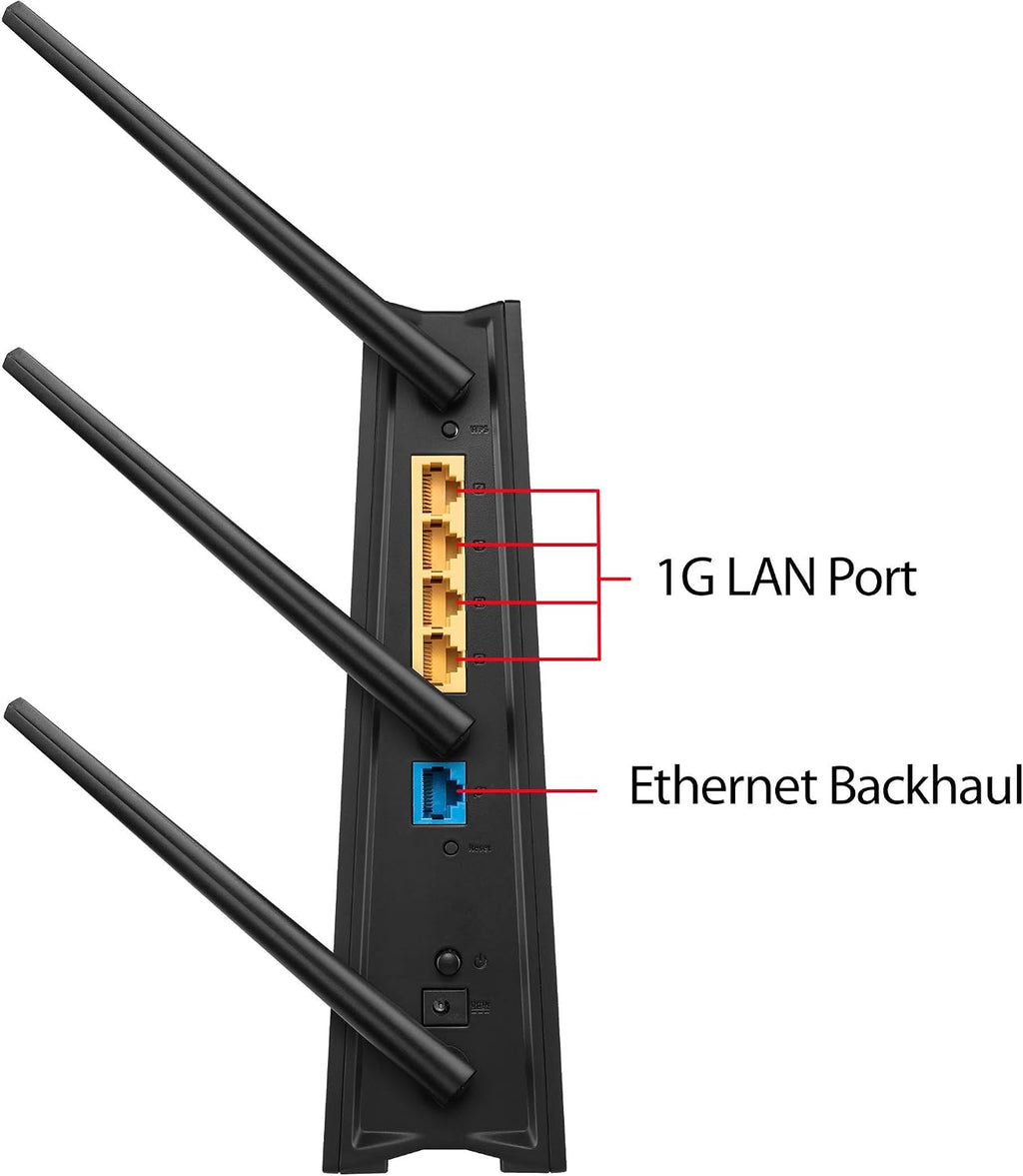 ASUS Dual Band WiFi Repeater & Range Extender (RP-AC1900) - Coverage Up to 3000 sq.ft, Wireless Signal Booster for Home, AiMesh Node, Easy Setup